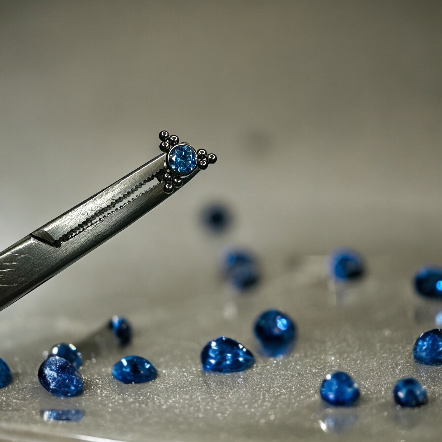 Blue zircon ornate earring collection