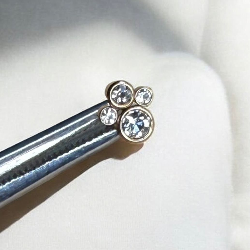Lani ornamental labret in rose gold 316L