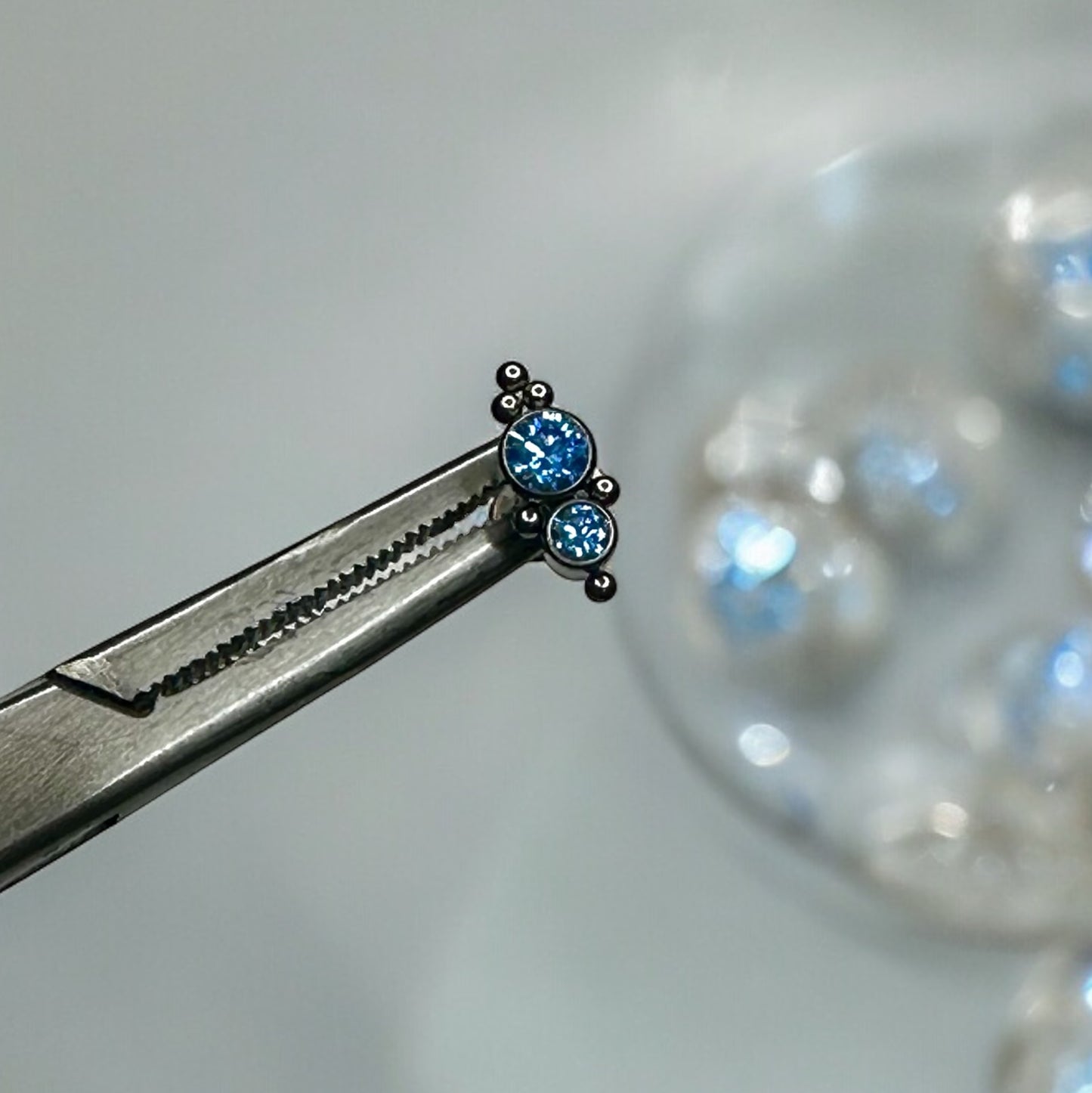 Blue zircon ornate earring collection