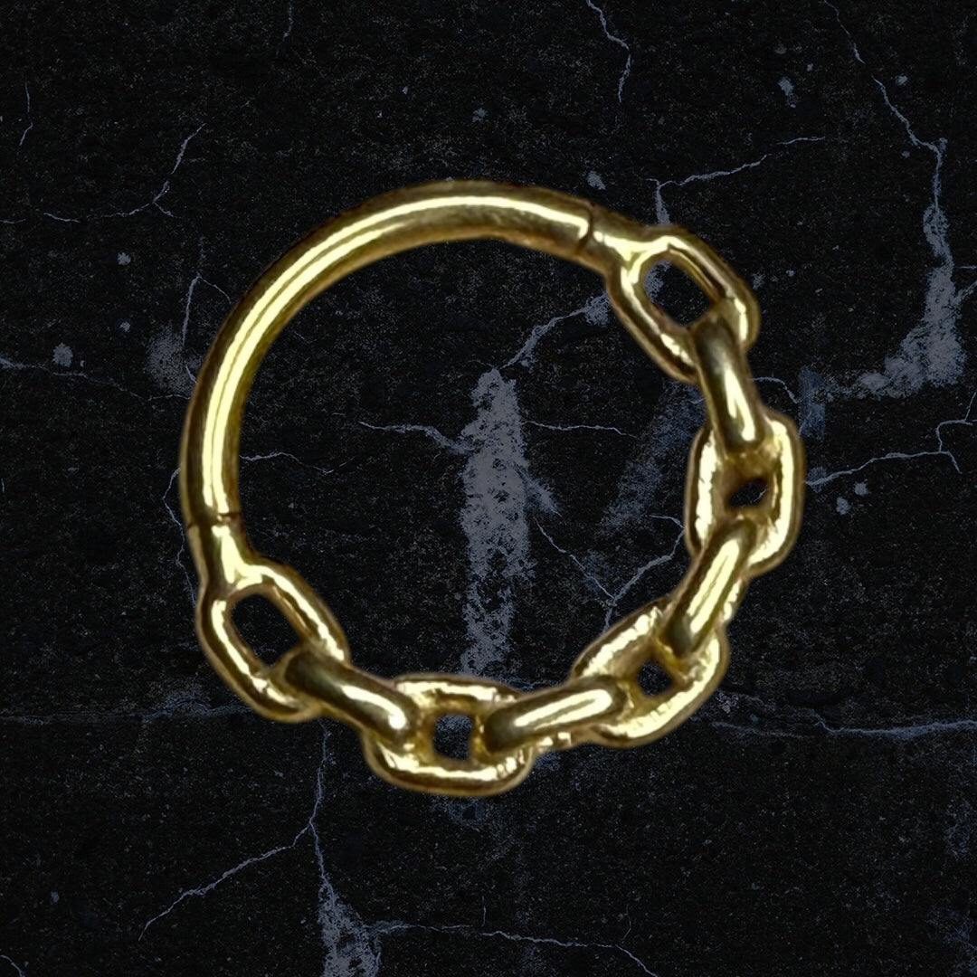 Chain design septum ring 316L