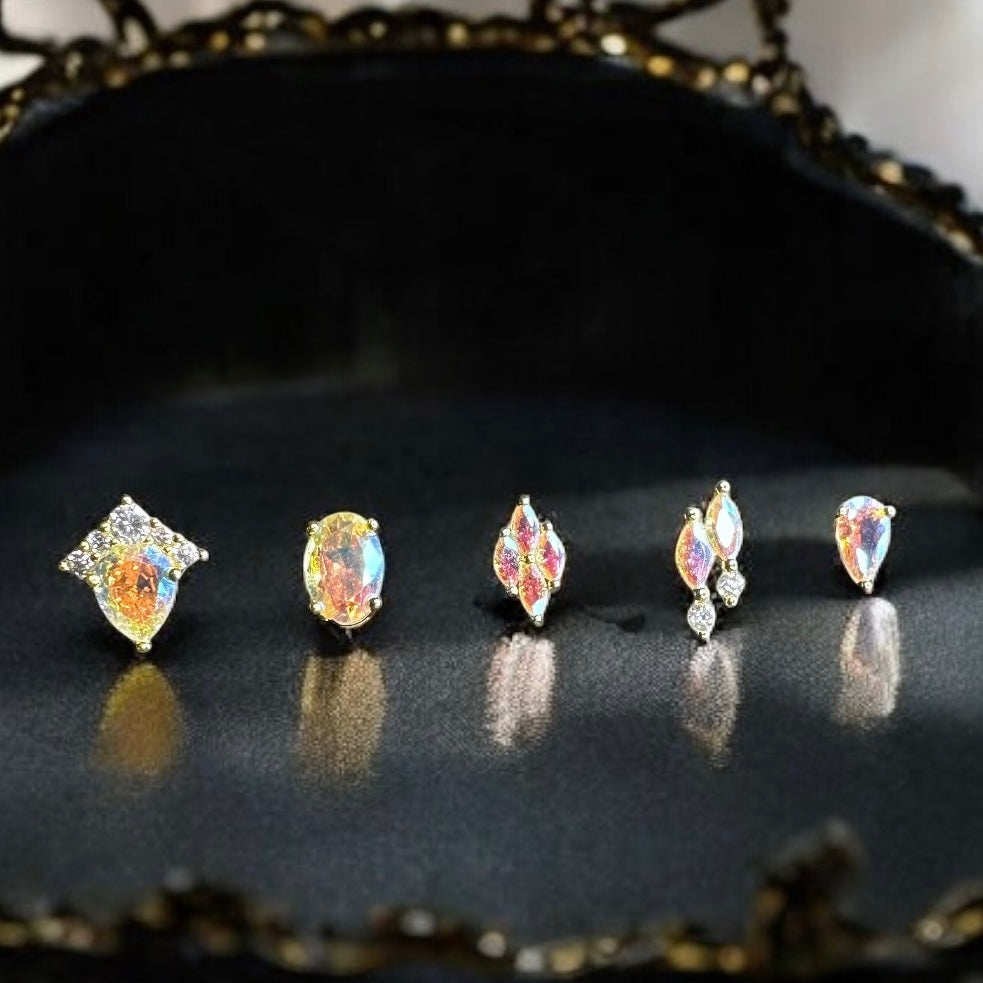Mariella Iridescent collection of labrets
