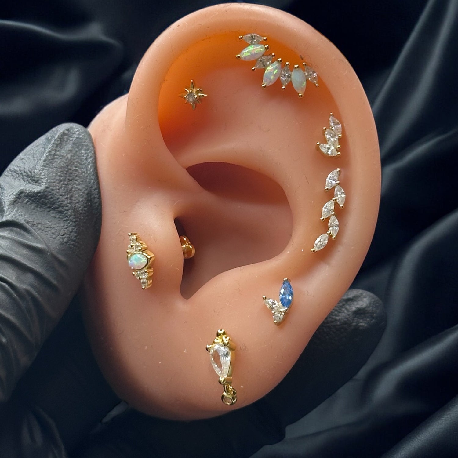 Amour Opal collection of labrets