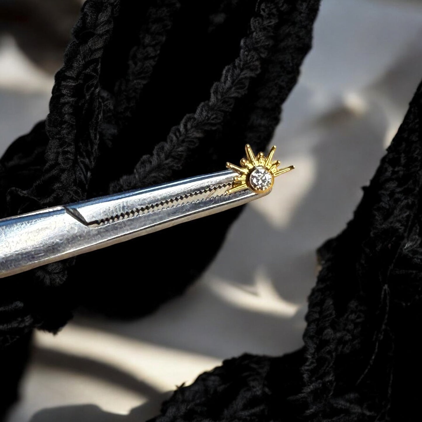 Ari collection of titanium labret piercings