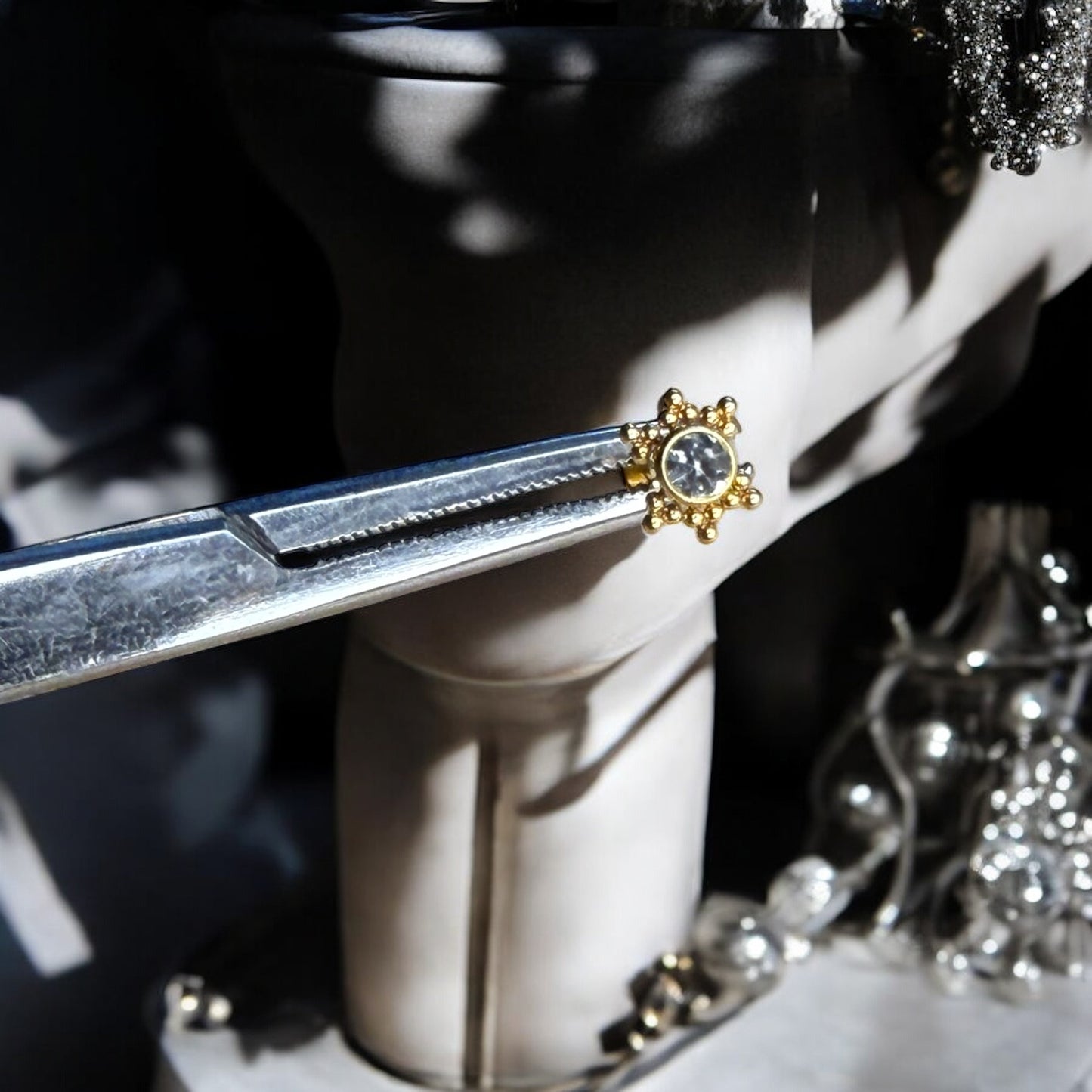 Valentina ornamental labret in titanium