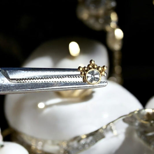 Valentina ornamental labret in titanium