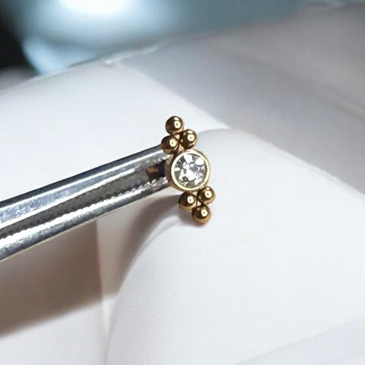Lani ornamental labret in rose gold 316L