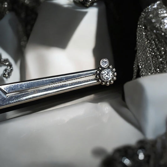 Avielle Titanium tribal ornate labret piercing