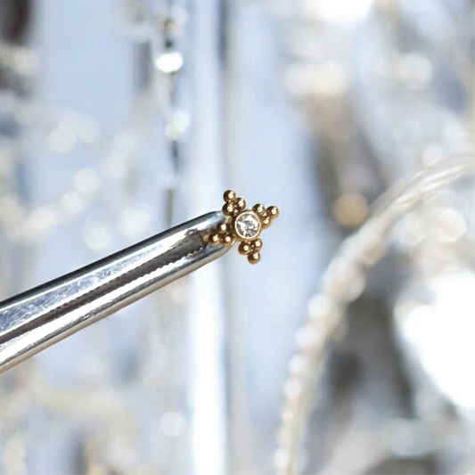 Lani ornamental labret in rose gold 316L