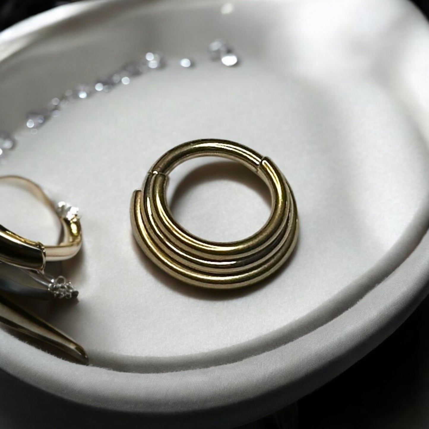 3 row tribal septum daith ring