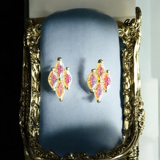 Mariella Iridescent geometric design labret