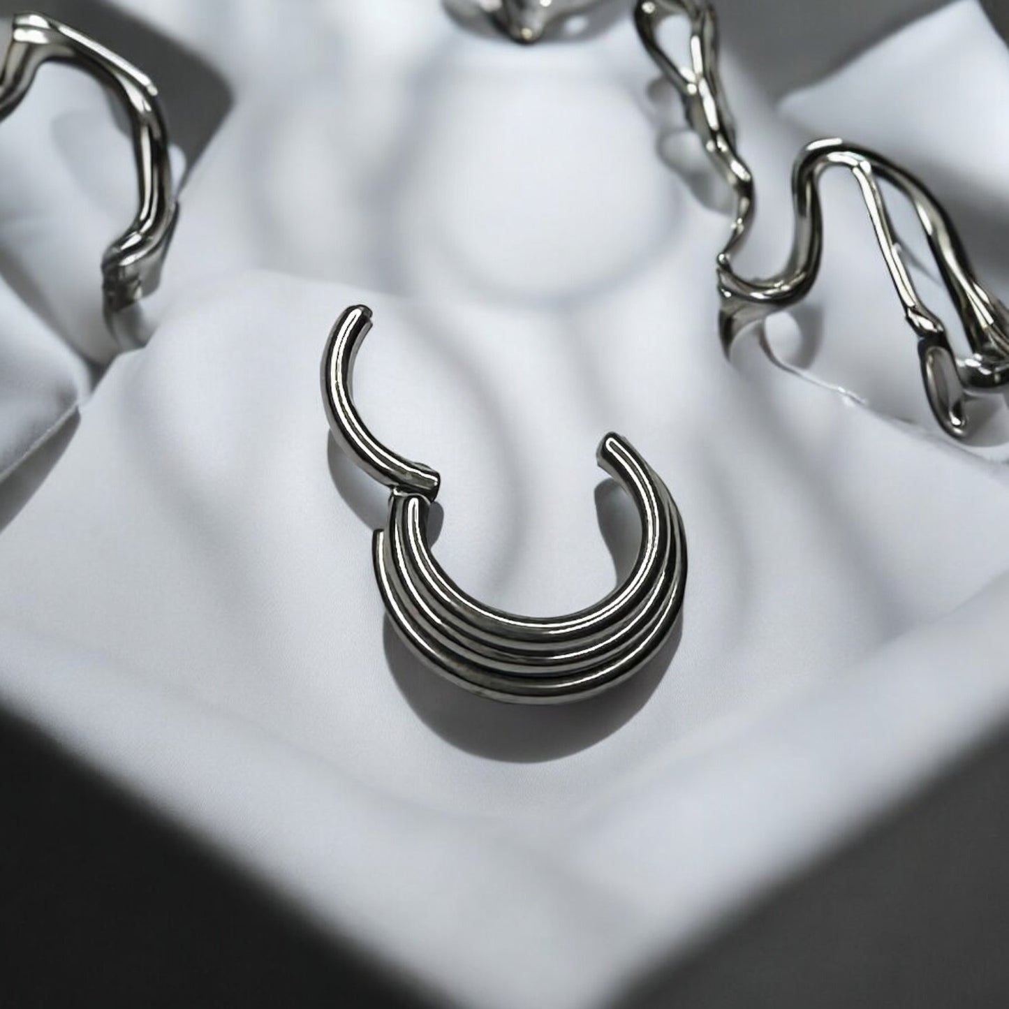 3 row tribal septum daith ring
