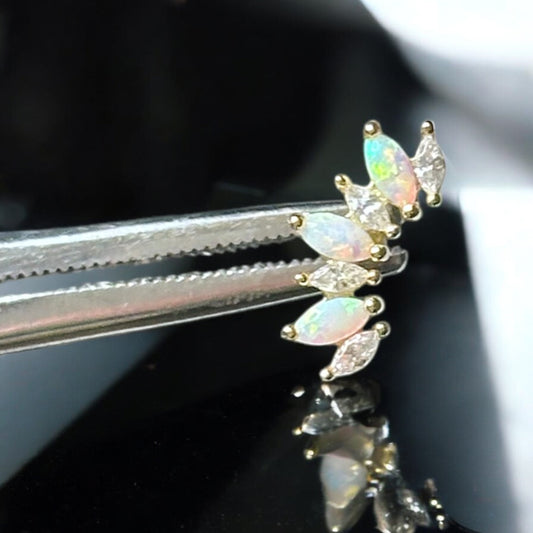 Amour Opal marquise fanned climber labret