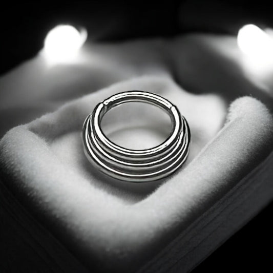 3 row tribal septum daith ring