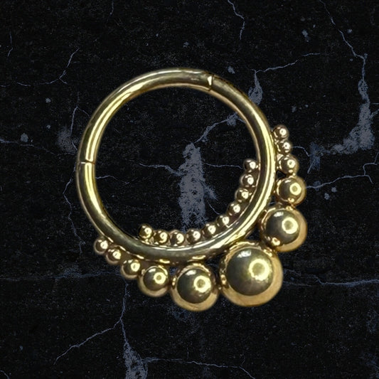 Beaded tribal design piercing rings