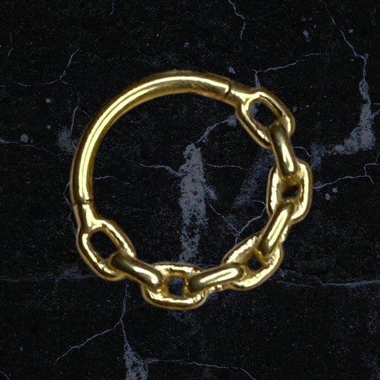 Chain design septum ring 316L