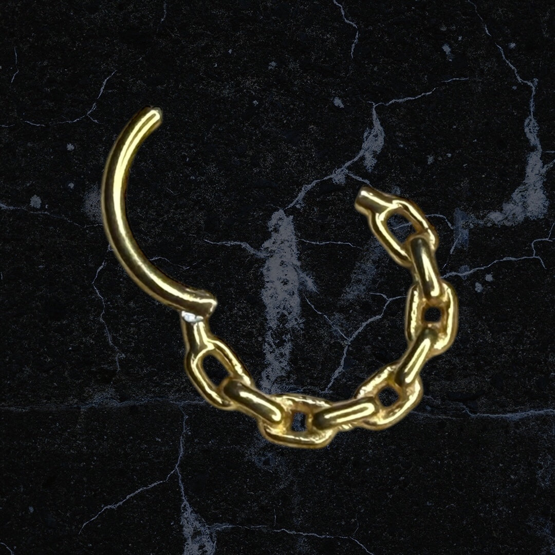 Chain design septum ring 316L